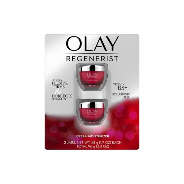 OLAY Regenerist Micro-Sculpting Cream, Cream Moisturizer, 2 Jars, 3.4 oz