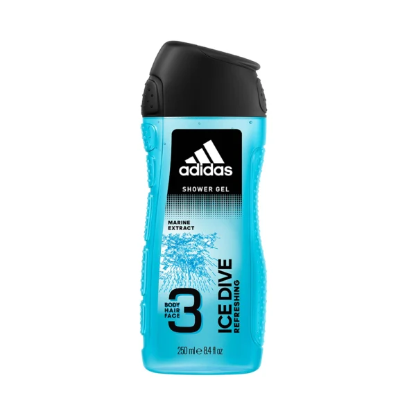 Adidas Shower Gel Ice Dive Refreshing 3 in 1 oz fl 8.4 (250ml)