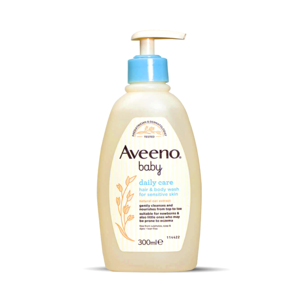 Aveeno Baby Daily Care Hair & Body Wash For Sensitive Skin With Natural Oat Extract 300ml