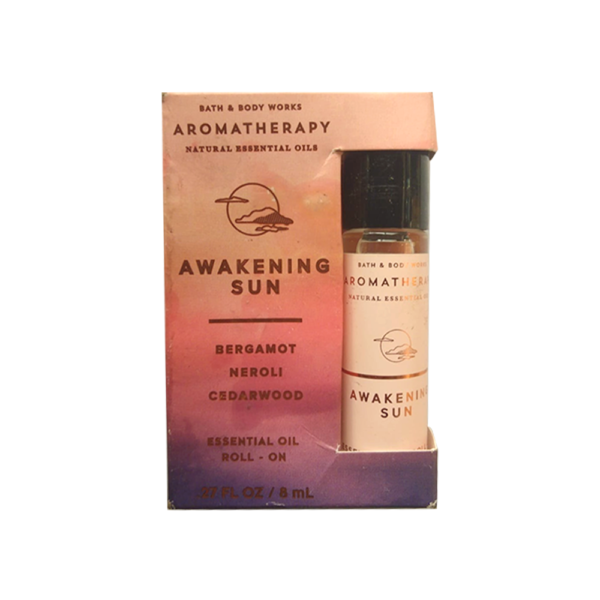 Bath & Body Works Aromatherapy, Awakening Sun, Bergamot Neroli Cedarwood, Essential Oil, Roll-On, .27 FL.OZ (8ml)