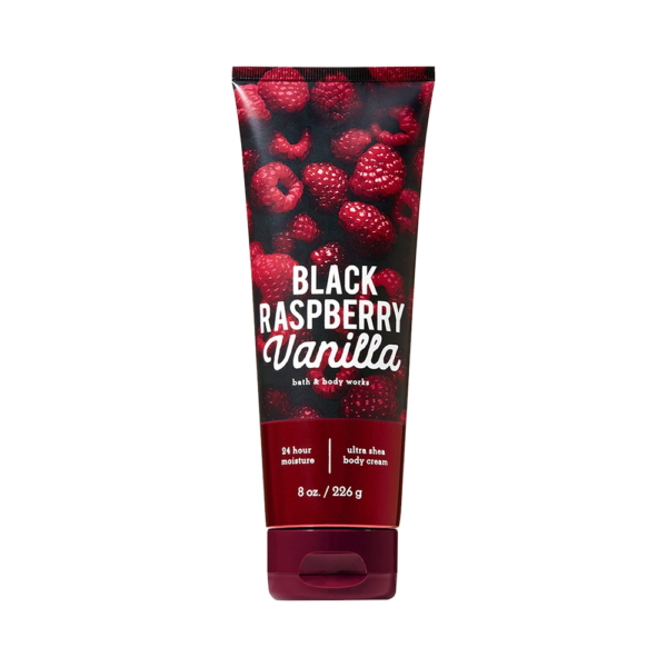 Bath & Body Works, Black Raspberry Vanilla, 24 HR Moisture, Ultra Shea Body Cream 8 OZ (226g)