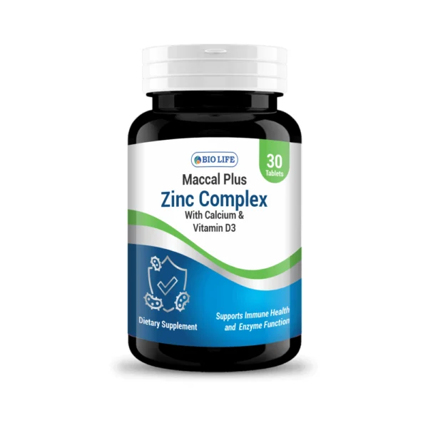 Bio Life Maccal Plus Zinc 20mg With Vitamin D-3 30 Tablets