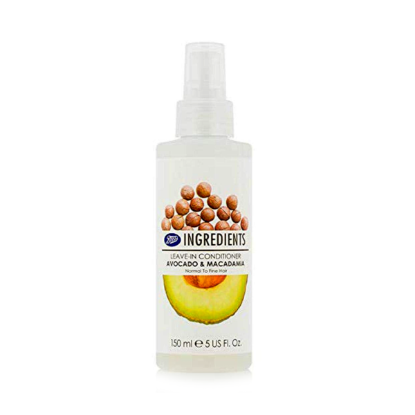 Boots Ingredients Leave IN Conditioner Avocado & Macadamia Normal To Fine Hair 5 FL.OZ (150ml)