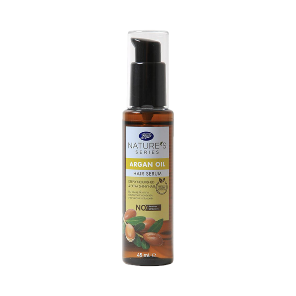 Boots Natures Series Argan Oil Hair Serum Deeply Nourished & Extra Shiny Hair 45ml