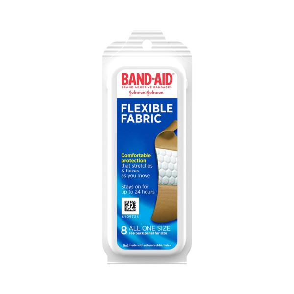 Band-Aid Flexible Fabric Comfortable Protection. 8 All One Size