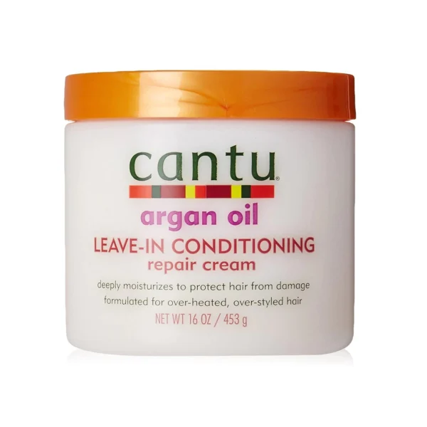 Cantu Argan Oil Leave-In Conditioning Repair Cream Protect Hair Damage 16 OZ (453g)