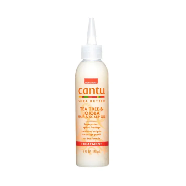 Cantu Shea Butter Tea Tree & Jojoba Hair and Scalp Oil Helps Against Breakage 6 Fl.OZ (180ml)