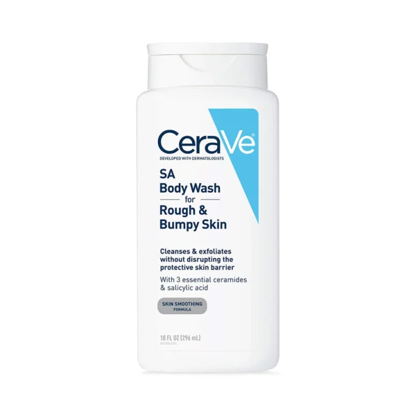 Cerave SA Body Wash For Rough & Bumpy Skin With 3 Essential Ceramides and Salicylic Acid Skin Smoothing Formula 10 Fl.OZ (296ml)