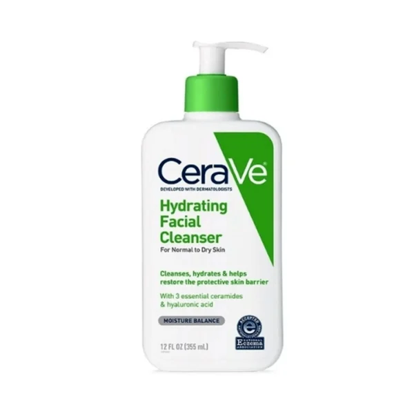 Cerave Hydrating Facial Cleanser For Normal To Dry Skin Moisture Balance 12 Fl Oz 355 ml