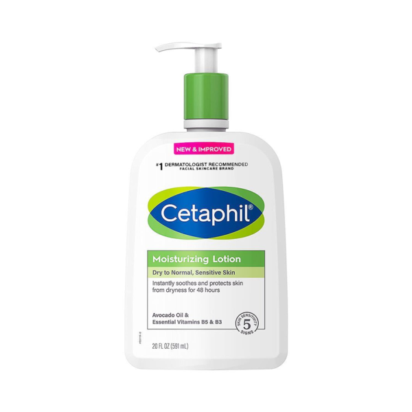 Cetaphil Moisturizing Lotion Dry To Normal Skin Avacado Oil & Essential Vitamins B5 & B3 20 FL.OZ (591ml)