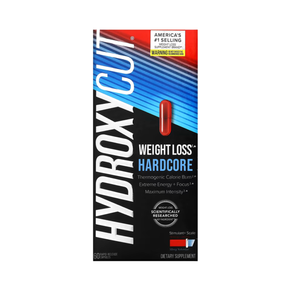 Hydroxycut Weight Loss HardCore Thermogenic Calorie Burn & Extreme Energy, Maximum Intensity 60 Capsules