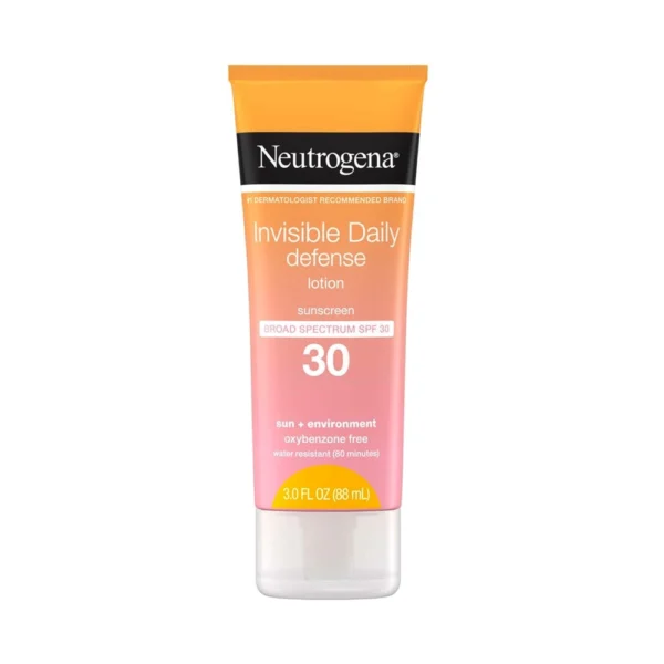 Neutrogena Invisible Daily Defense Sunscreen Lotion SPF 30 sun + environment 30 Fl Oz 88 ml