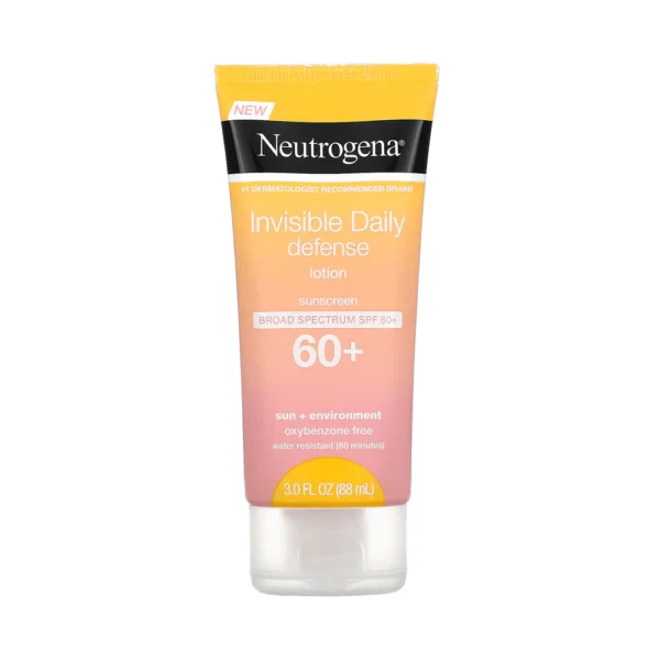 Neutrogena Invisible Daily Defense Sunscreen Lotion SPF 60 sun + environment 30 Fl Oz 88 ml