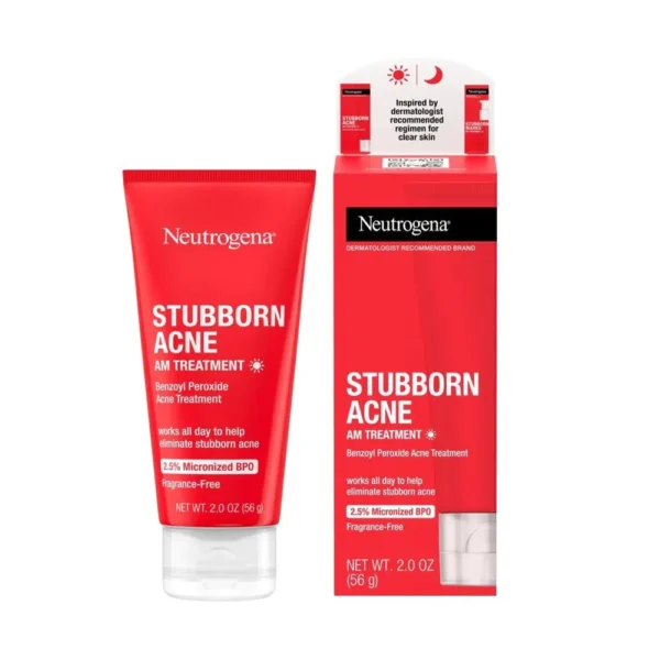 Neutrogena Stubborn Acne AM Treatment 2.5% Micronized BPO 2.0 OZ (56g)