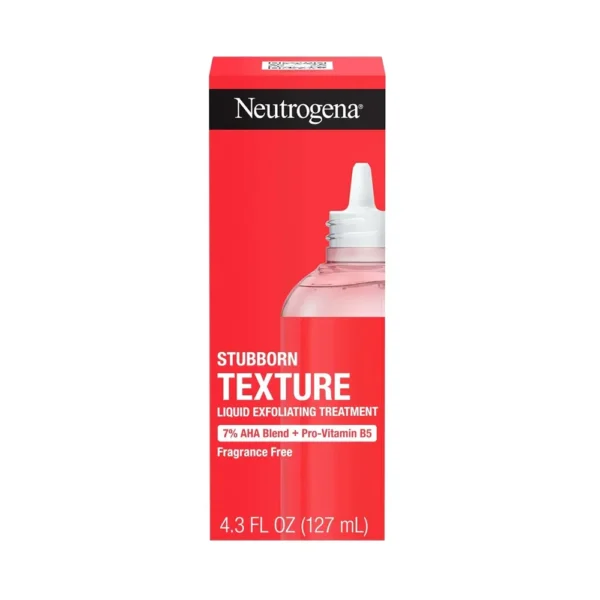 Neutrogena Stubborn Texture Liquid Exfoliating Treatment 7% AHA Blend +Pro Vitamin B5 4.3 Fl Oz (127 ml)