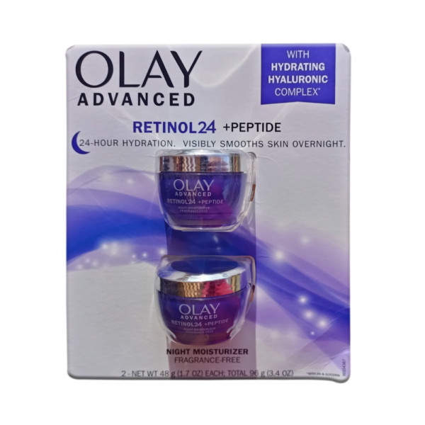 Olay Advanced Retinon 24 + Peptide Night Moisturizer Fragrance Free 1.7 oz 96 g Pack of 2