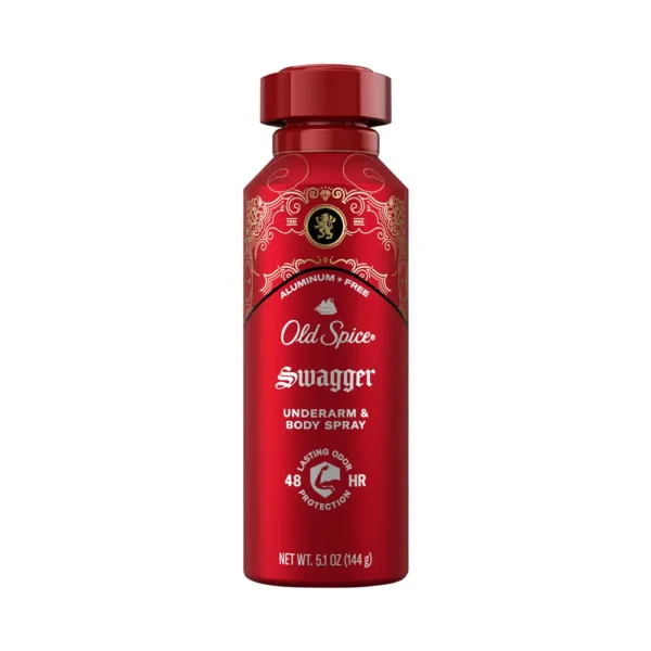 Old Spice Aluminum Free Body Spray for Men, Swagger, 5.1 oz (144g)