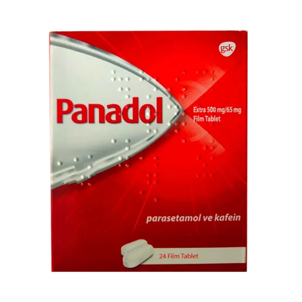 Panadol Extra 500 Mg /65 Mg, Parasetamol ve Kaffein 24 Film Tablet