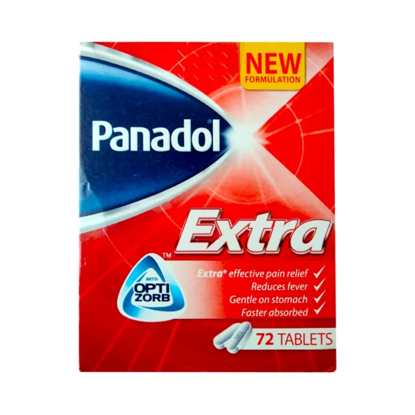 Panadol Extra Effective Pain Relief, Reduces Fever, Gentle On Stomach And Faster Absorbed, 72 Tablets