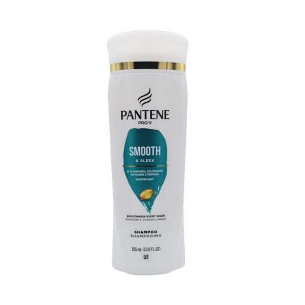 Pantene Pro-V Smooth & Sleek Shampoo, Smoothness Every Wash, 12.0 Fl Oz (355 ml)