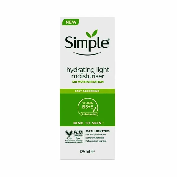 Simple Hydrating Light Moisturiser B5+E Kind to Skin 125 ml