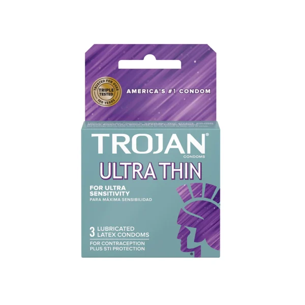 Trojan Ultra Thin For Ultra Sensivity 3 Lubricated Latex Condoms